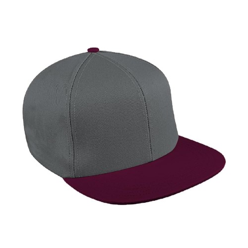 Two Tone Wool Slide Buckle Flat Brim