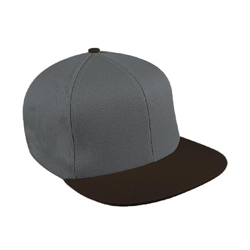 Two Tone Twill Self Strap Flat Brim