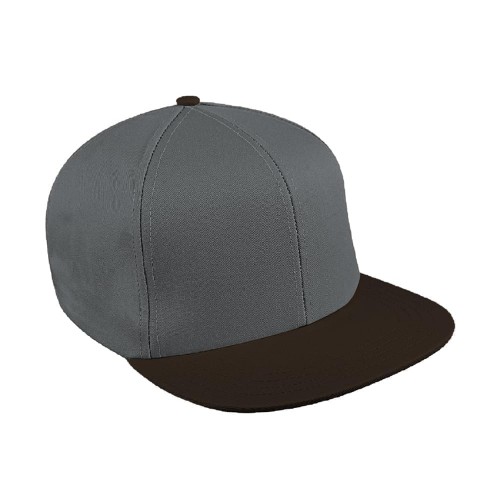 Two Tone Denim Slide Buckle Flat Brim