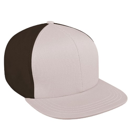 Contrast Back Ripstop Snapback Flat Brim