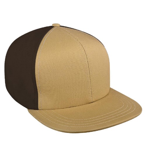 Contrast Back Canvas Slide Buckle Flat Brim