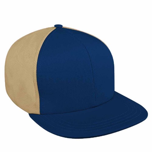 Contrast Back Wool Snapback Flat Brim