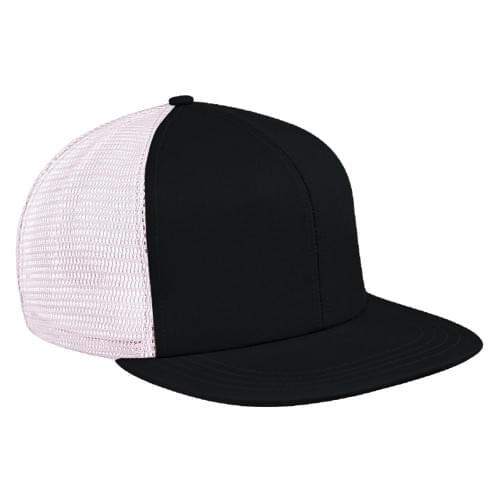 Dark Gray-Pink Meshback Velcro Flat Brim