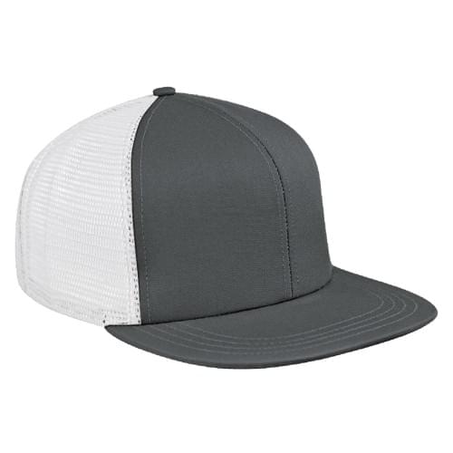 Light Gray-White Brushed Front Snapback Flat Brim