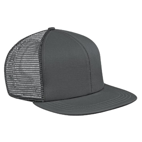 Light Gray Meshback Snapback Flat Brim