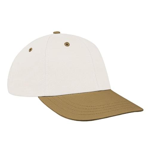 White-Khaki Canvas Snapback Lowstyle