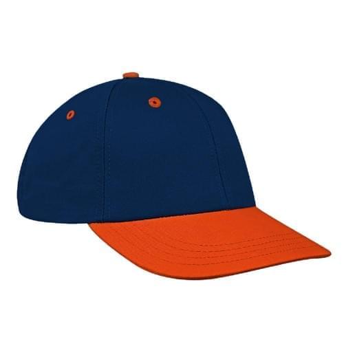 Navy-Orange Canvas Snapback Lowstyle