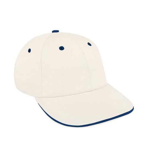 White-Navy Canvas Snapback Lowstyle