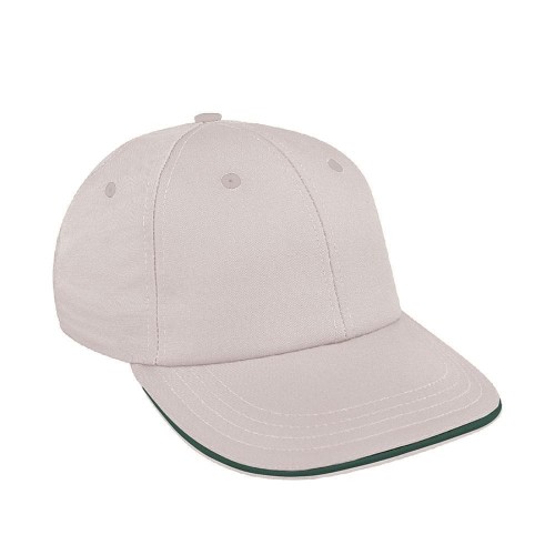 Putty-Hunter Green Sandwich Lowstyle Chino Leather Baseball Cap