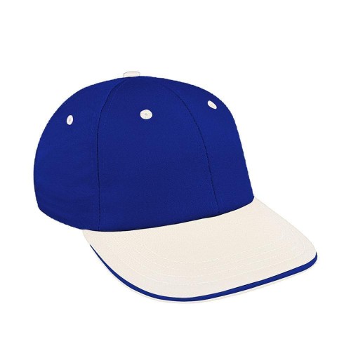 Royal Blue-White Canvas Snapback Lowstyle