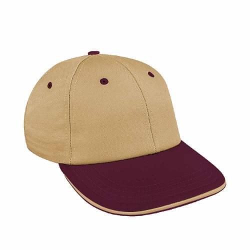 Khaki-Burgundy Canvas Velcro Lowstyle