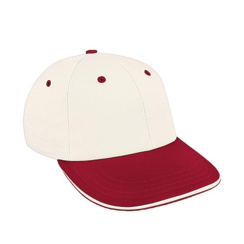 White-Red Canvas Snapback Lowstyle