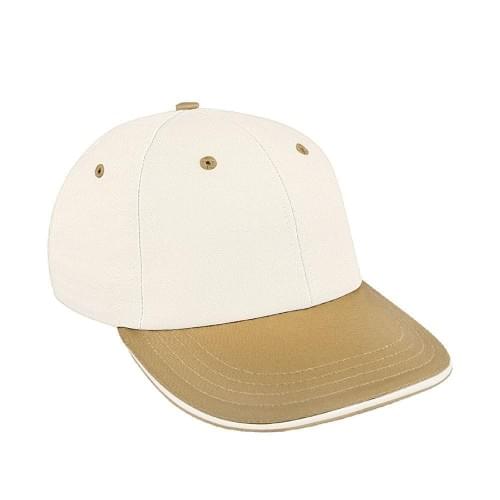 White-Khaki Canvas Snapback Lowstyle