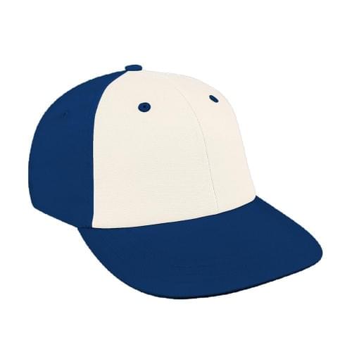 White-Navy Canvas Snapback Lowstyle
