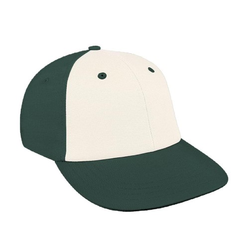 White-Hunter Green Canvas Snapback Lowstyle