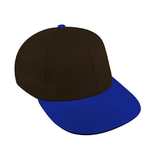 Black-Royal Blue Canvas Snapback Lowstyle Black-Royal Blue Canvas Snapback Lowstyle