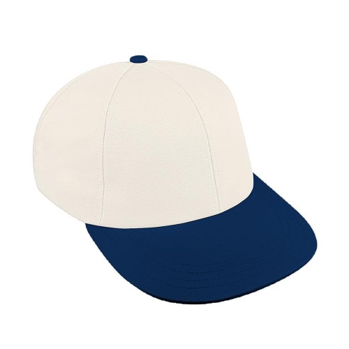 White-Navy Canvas Velcro Lowstyle