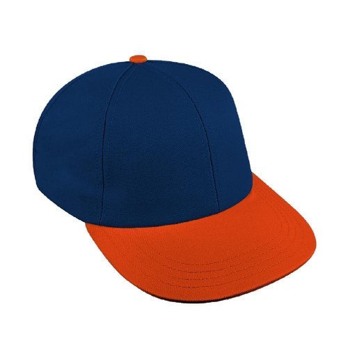 Navy-Orange Canvas Velcro Lowstyle