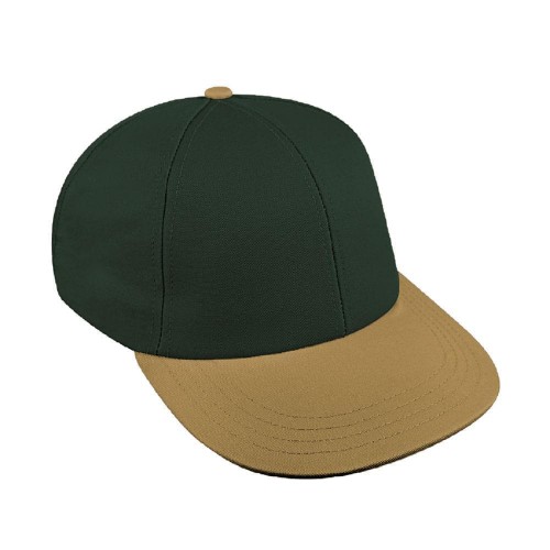 Hunter Green-Khaki Canvas Snapback Lowstyle
