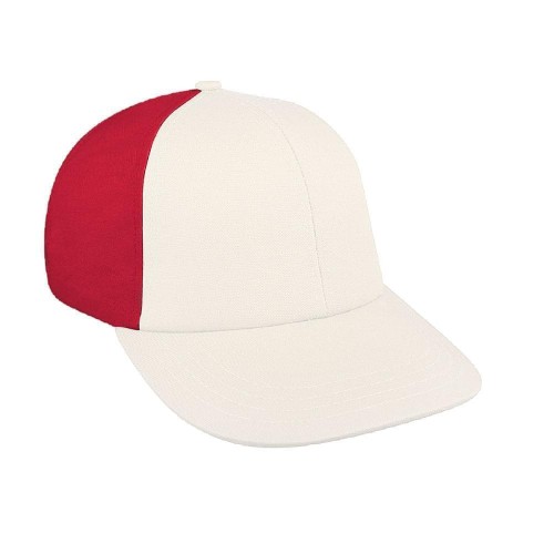 White-Red Canvas Snapback Lowstyle
