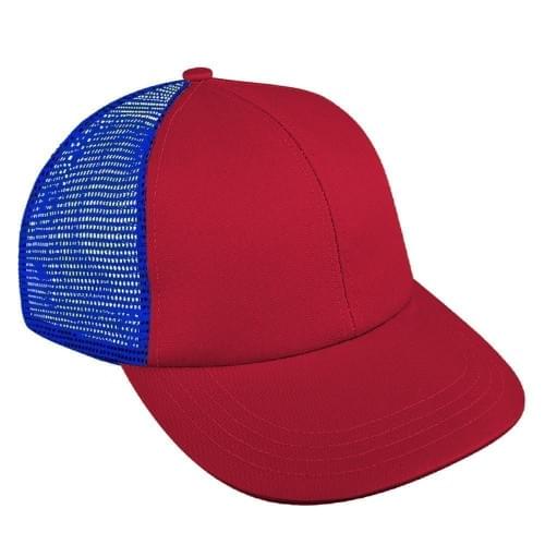 Red-Royal Blue Meshback Velcro Lowstyle