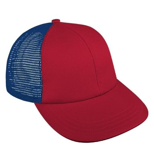 Red-Navy Meshback Velcro Lowstyle