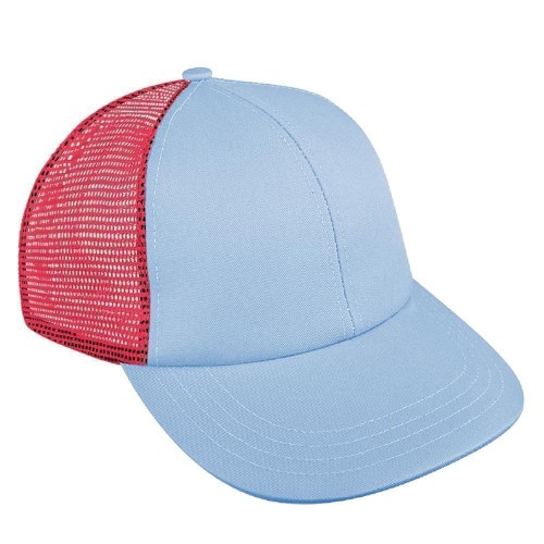 Light Blue-Red Meshback Velcro Lowstyle