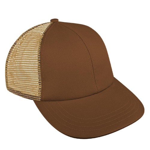 Becker\'s Resort Big Winnie Trucker Mesh Snapback Hat Cap - Brown Big Size Black Mesh Yupoong® Cap for Big Heads main image 4