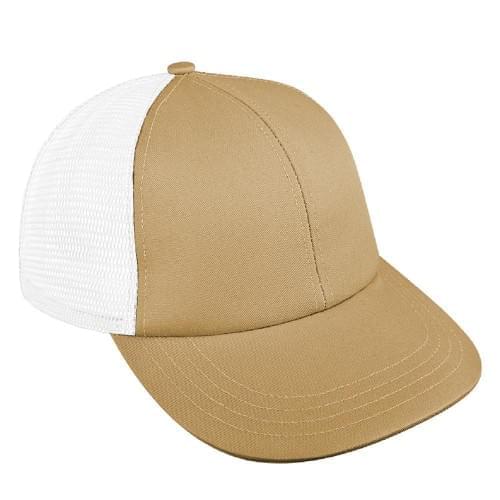 Khaki-White Meshback Velcro Lowstyle