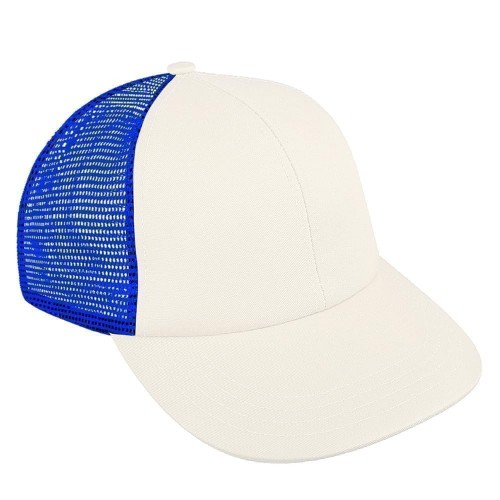 White-Royal Blue Meshback Snapback Lowstyle