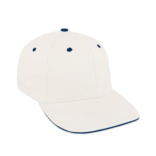 White-Navy Canvas Snapback Prostyle