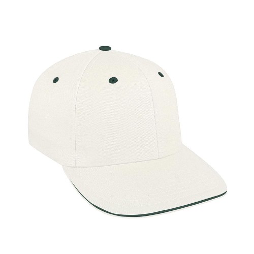 White-Hunter Green Canvas Snapback Prostyle