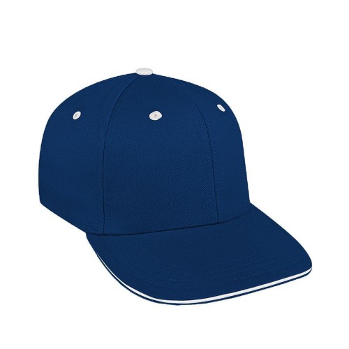 Navy-White Accent Trim Prostyle Duck Snapback Baseball Cap