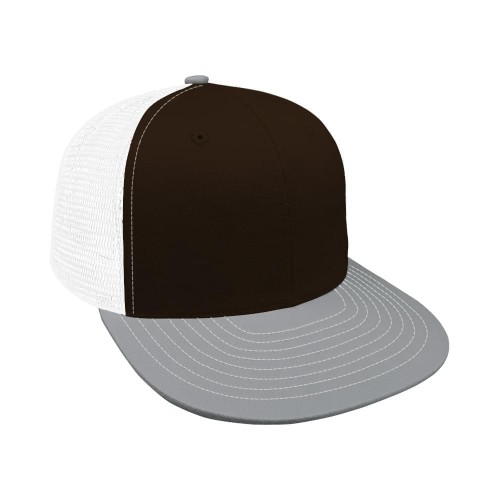 Black-Light Gray White Mesh Back Snapback Prostyle