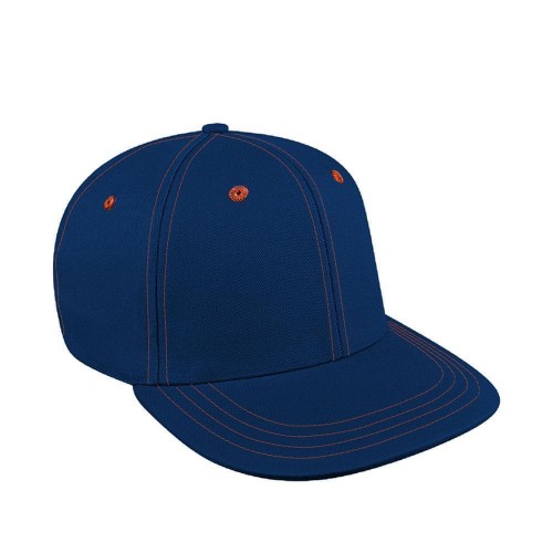 Navy-Orange Canvas Snapback Prostyle