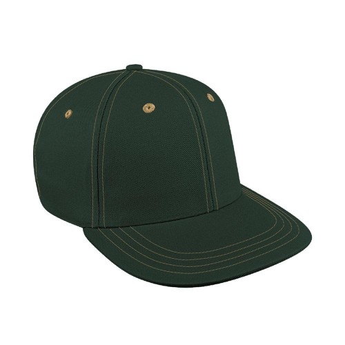 Hunter Green-Khaki Accent Stitch Prostyle Duck Buckle Baseball Cap
