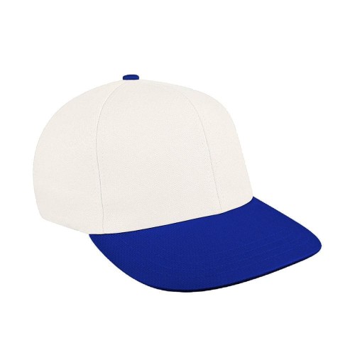 White-Royal Blue Canvas Snapback Prostyle
