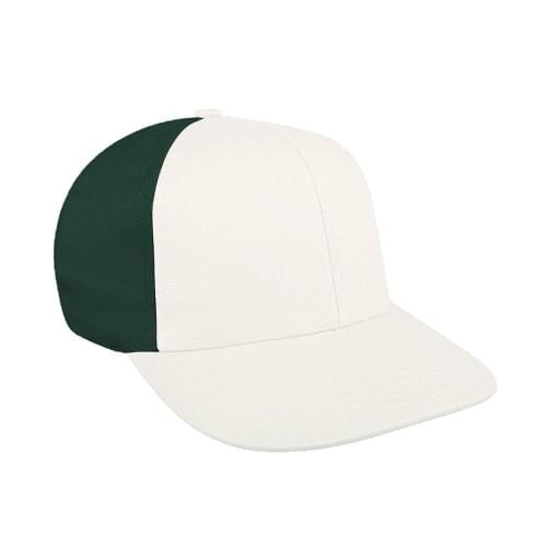White-Hunter Green Canvas Snapback Prostyle