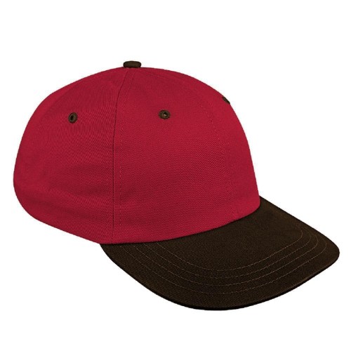 Red-Black Canvas Snapback Dad Cap