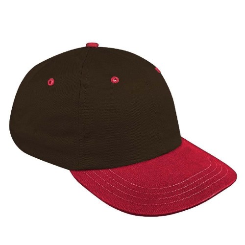 Two Tone Eyelets Wool Slide Buckle Dad Cap