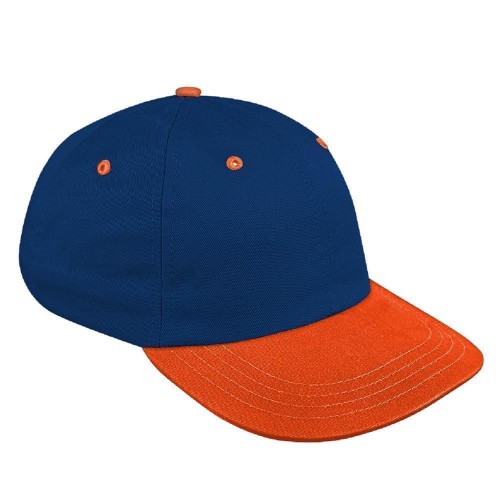 Two Tone Eyelets Canvas Self Strap Dad Cap