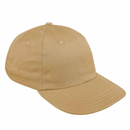 Khaki Canvas Snapback Dad Cap