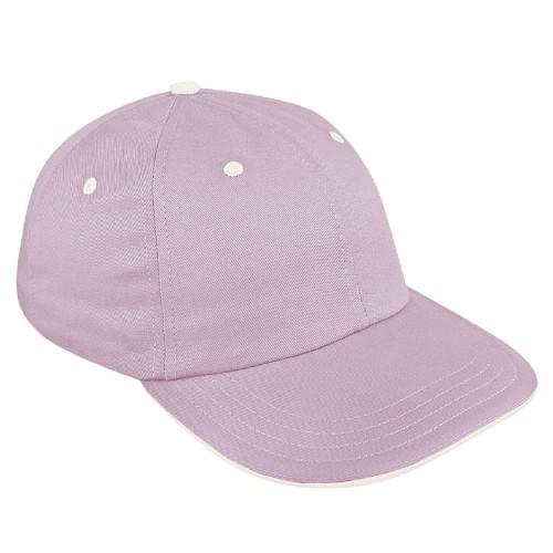 Sandwich Visor Twill Leather Dad Cap