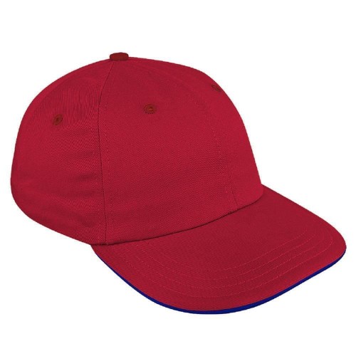 Red-Royal Blue Ripstop Slide Buckle Dad Cap