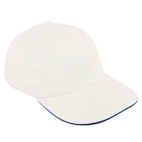 White-Navy Ripstop Slide Buckle Dad Cap