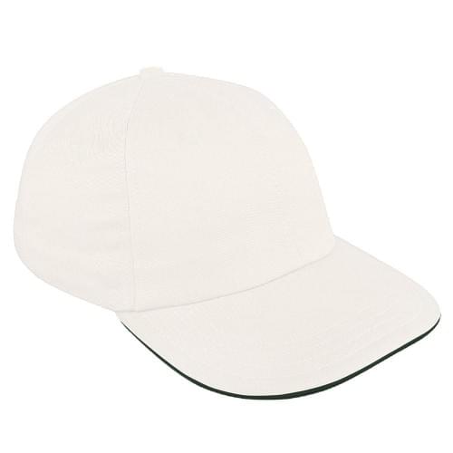 White-Hunter Green Ripstop Slide Buckle Dad Cap