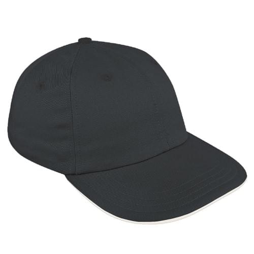 Dark Gray-White Ripstop Slide Buckle Dad Cap