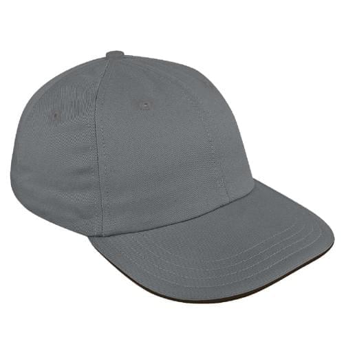 Light Gray-Black Pro Knit Self Strap Dad Cap