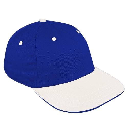 Royal Blue-White Canvas Snapback Dad Cap Royal Blue-White Canvas Snapback Dad Cap