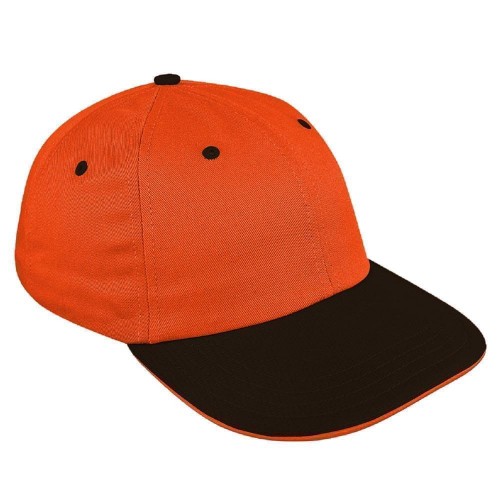 Orange-Black Canvas Snapback Dad Cap